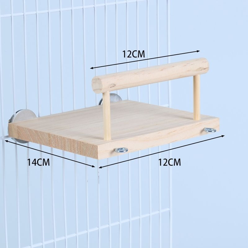 Escalade et jeu Bird Cage Accessoires Toy Solid Wood Jumping Platform Standing Board