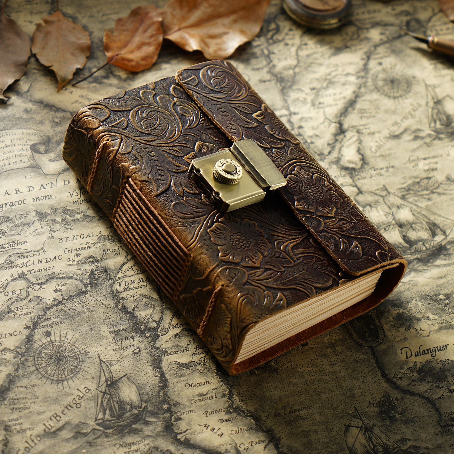 Vieille revue Journal Cowhide Notebook