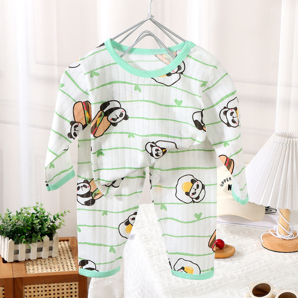 Summer Baby Cotton Maison Porter Pajama pour enfants