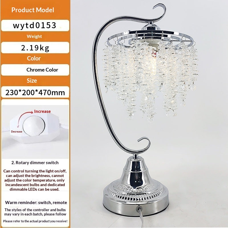 Chambre à coucher Creative Crystal Bedside de luxe de haute qualité lampe de table de luxe