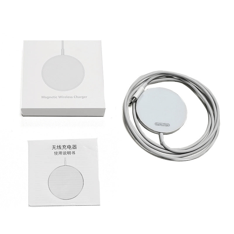 Transparent magnétique sans fil Chargeur Téléphone Bureau électrique ronde rapide