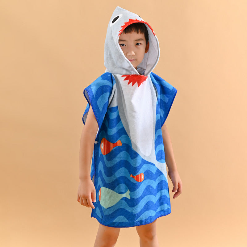 Serviette de plage absorbante pour enfants Dinosaur Bathrobe