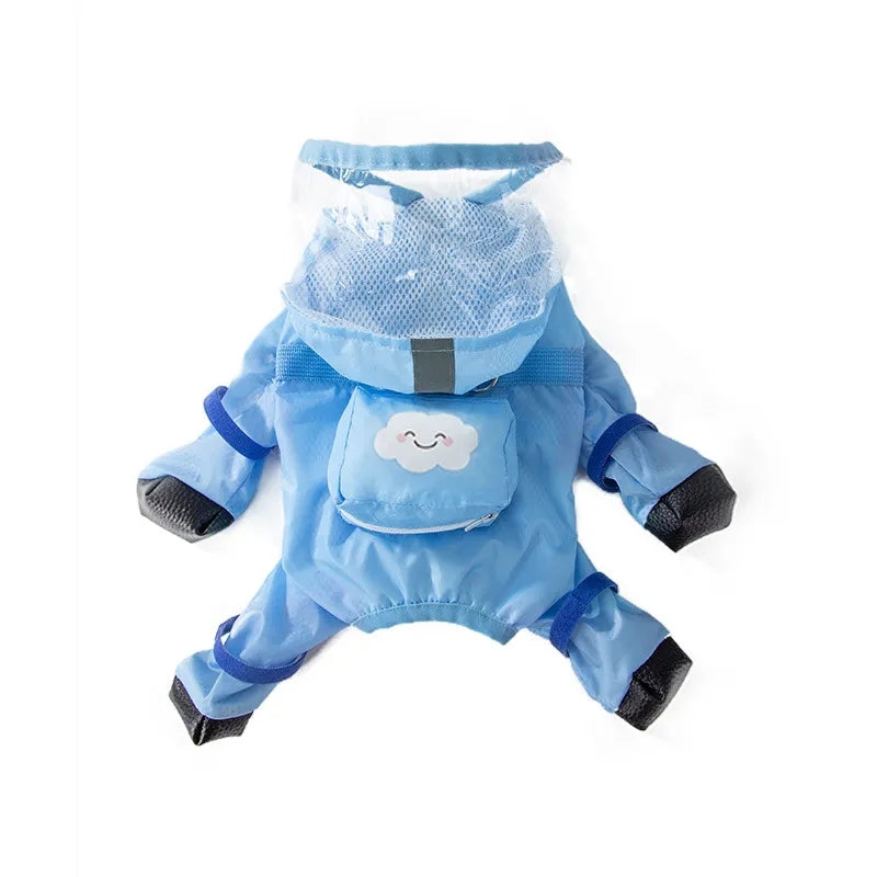 Pet Puppy Dog Raincoat Rain Jacket Coverage 4 Jambes Full Body Protection Waterproof Rainboo