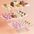 Bac de stockage transparent acrylique pour dessert tables