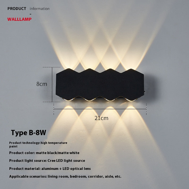 Modern Minimalist Led Wave Shape Corridor Aisle Wall Lampe