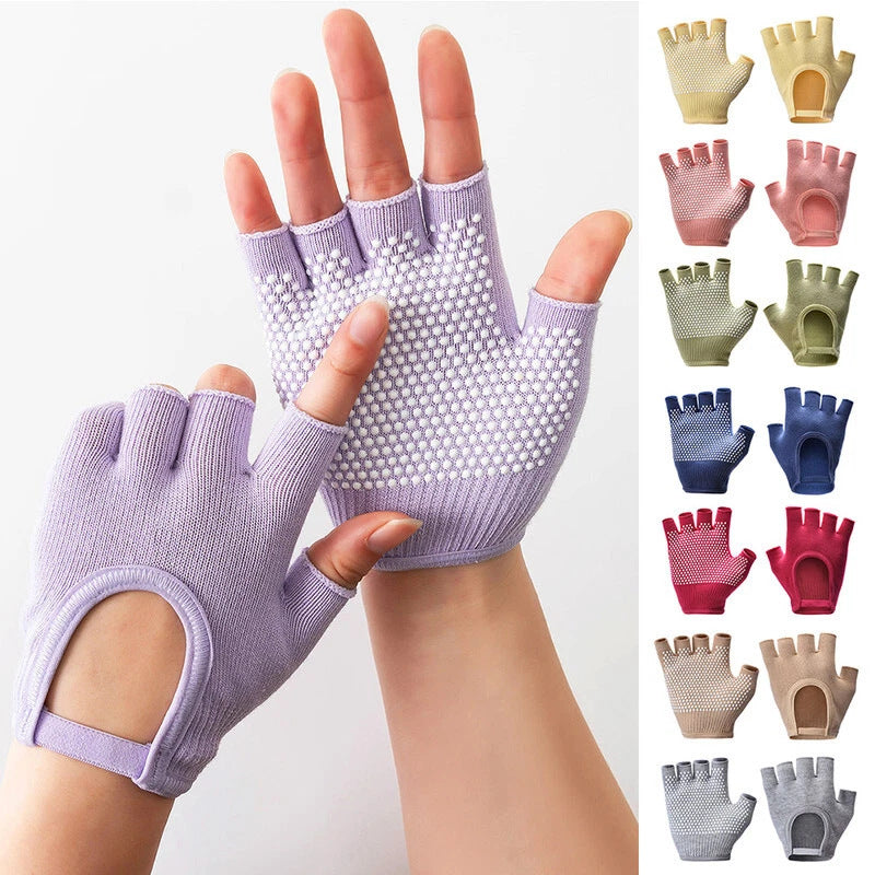 Gants antidérapants de yoga aérien en coton respirant