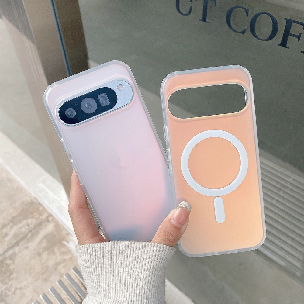 Cas de téléphone magnétique gelé Laser couleur changement de couleur