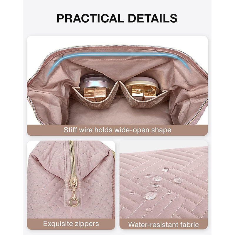Grand sac de maquillage à grande ouverture