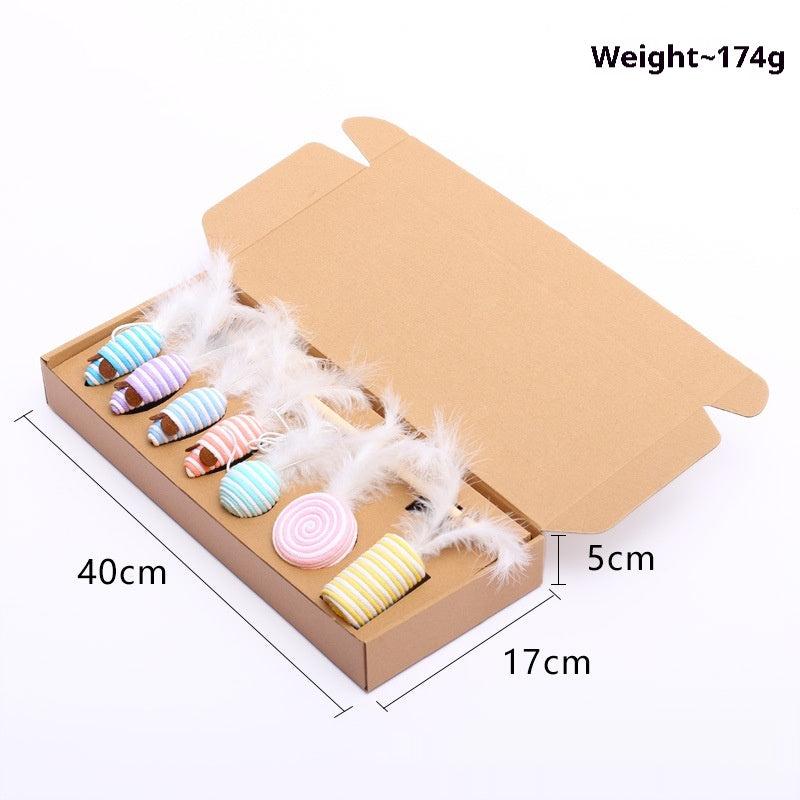 Aliments pour animaux de compagnie Jeu de jouets pour chats 7 pièces