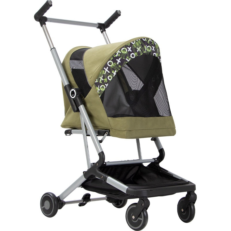 Poussette pour animaux ultra légère pour chats et chiens pliable tout-en-un pour un stockage compact S