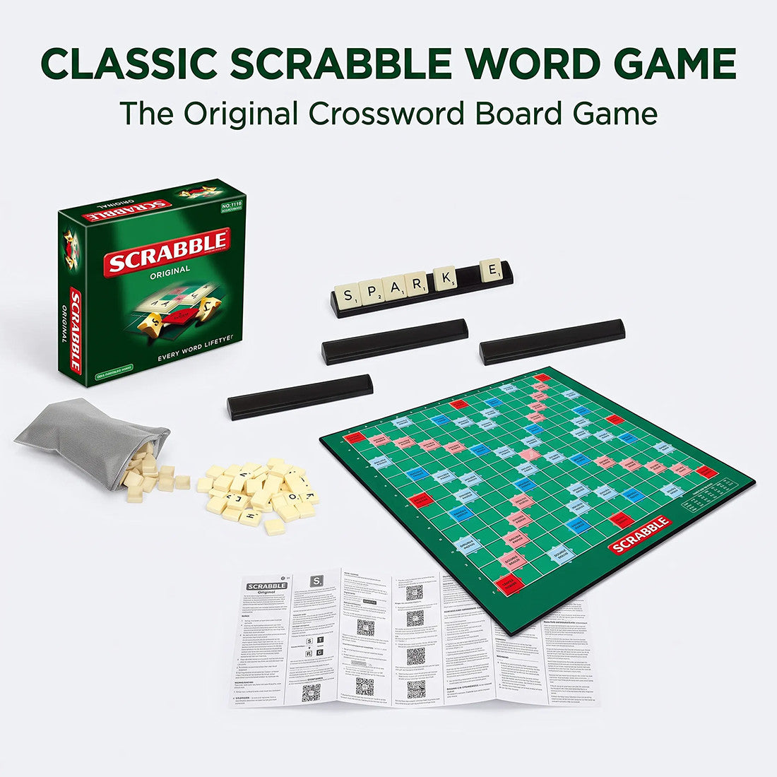 Scrabble jeu de société classique d'origine jeu et les enfants de la famille scellés une Dult Edition