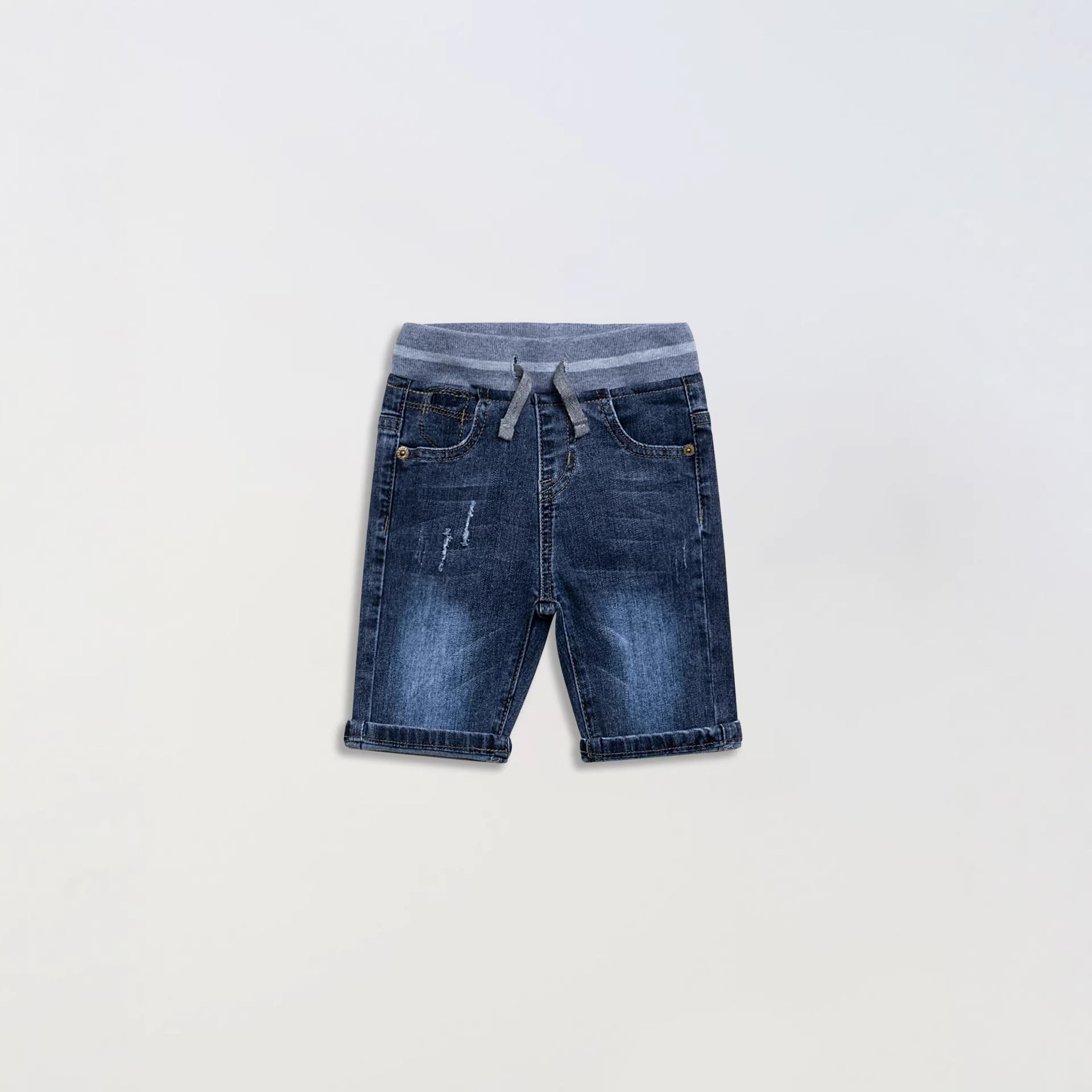 Pantalon d'été Pantalon Short Garçons Denim taille côte à côte Pantalon mi-long