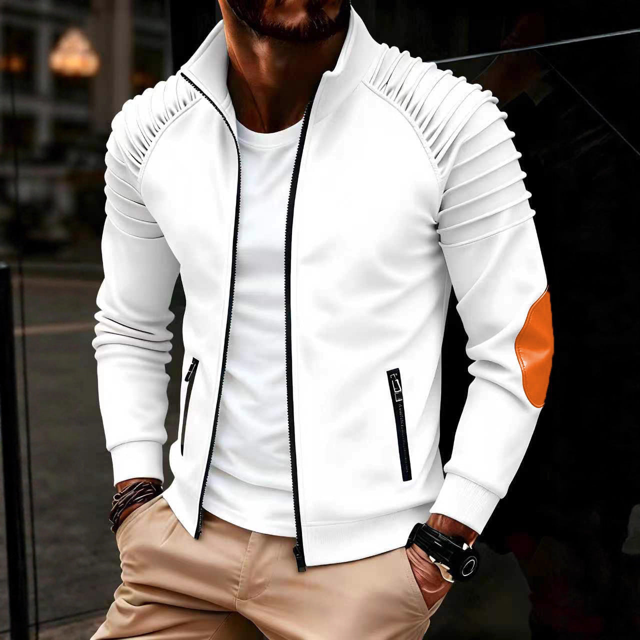 Stand-collar coupe-vent Homme Mode Veste Casual