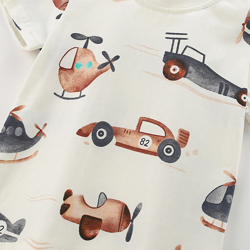 Kids' Casual Two-Piece Round Neck Set
