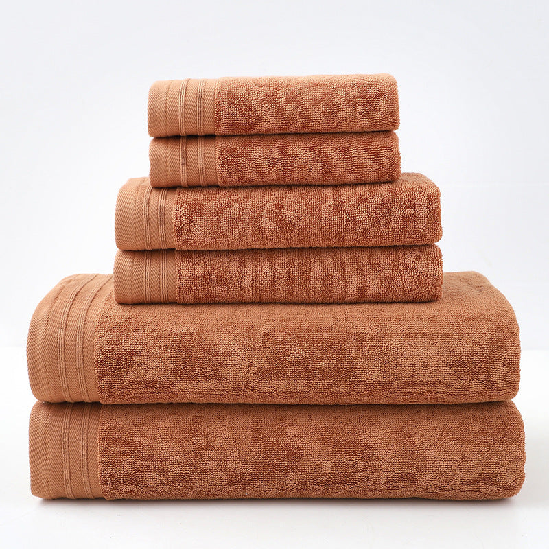 Ensemble de serviettes de bain en coton pur 6 pièces Ensemble de serviettes de bain tout coton