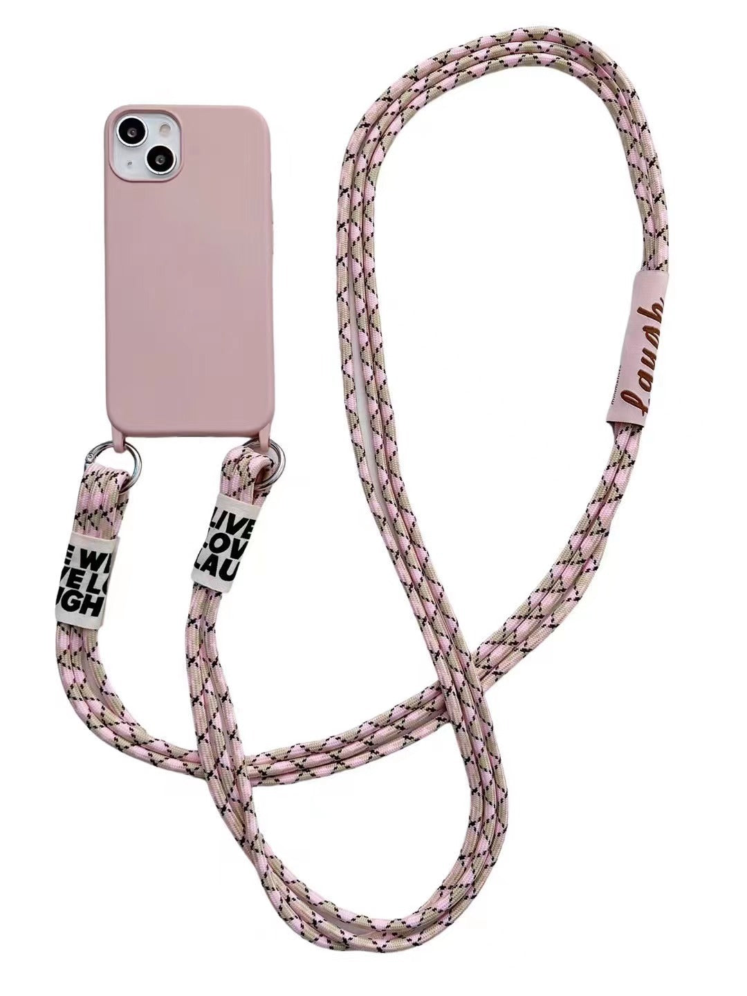 Boîtier de téléphone en silicone liquide à longue bande diagonale