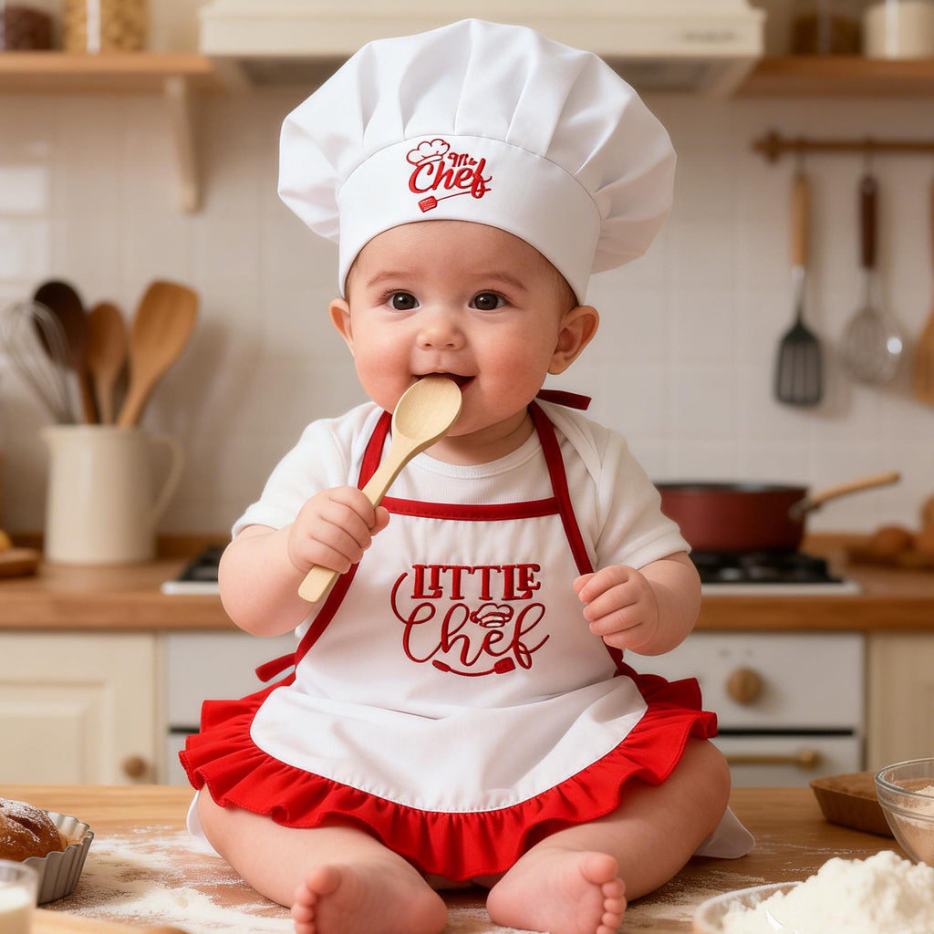 Bébé de 1 mois Photo Outfit Chapeau haut en dentelle Broderie petit chef costume