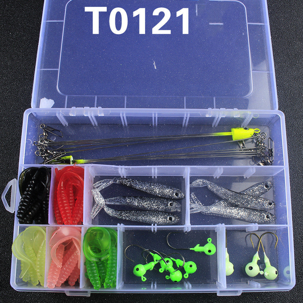 Ensemble d'équipement de pêche Luya Soft Bait Lead Hook Texas