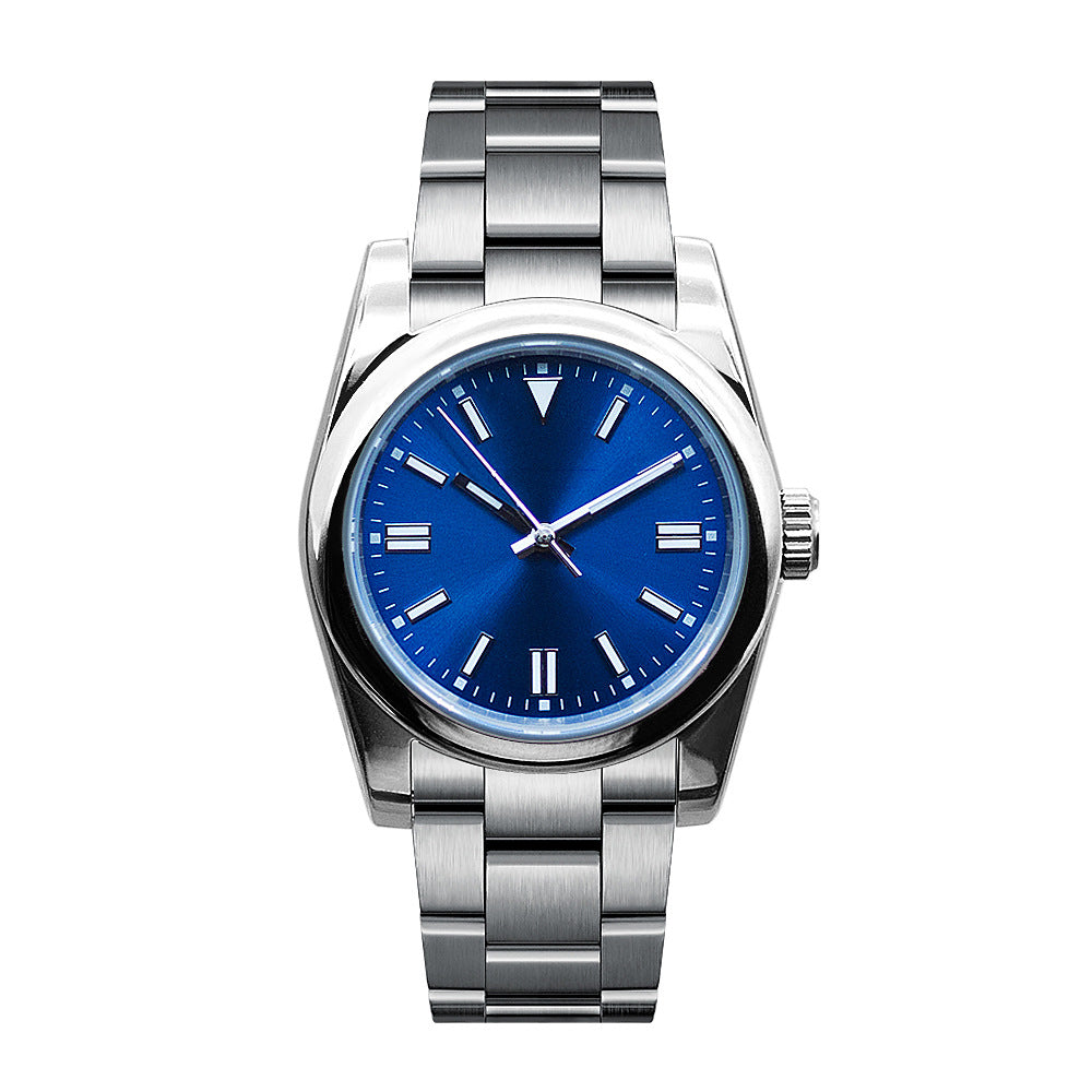 Montre mécanique automatique étanche 5ATM en acier inoxydable pour homme