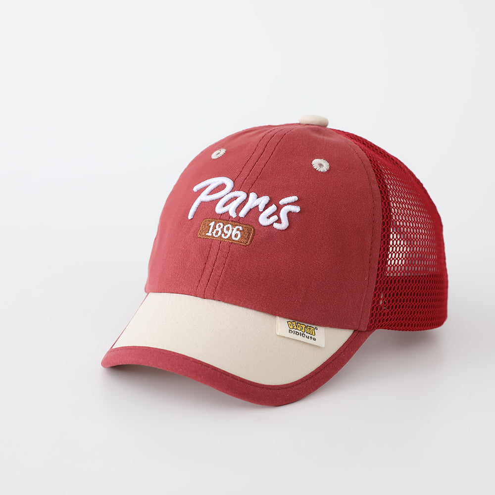Lettre brodée d'été pour enfants multicolores 1896 Mesh Respirant Casquette de baseball pour Bab