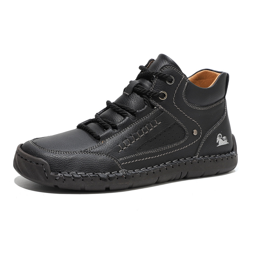 Hommes Confortable et respirant Chaussures haut-top à lacets plats