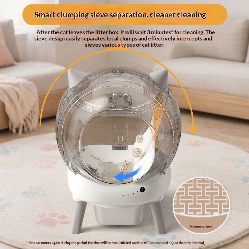 Entièrement automatique Cat Litter Box Smart Roller Cat Toilette