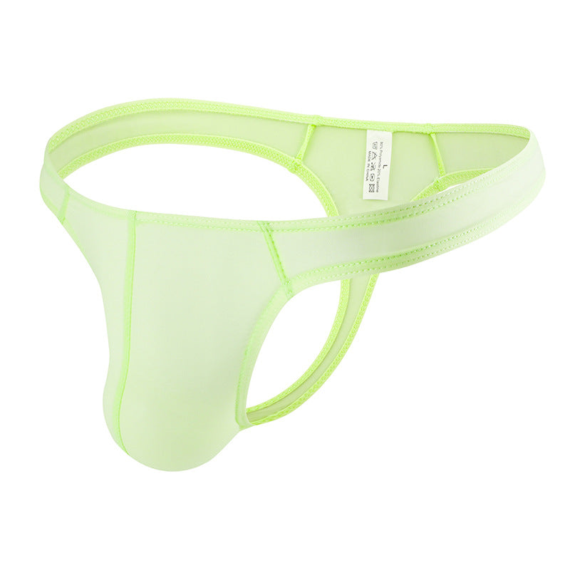 String pour hommes Sexy Dew Bottom Pantalons d'été Ice Silk Thin Respirant Sous-vêtements de basse taille