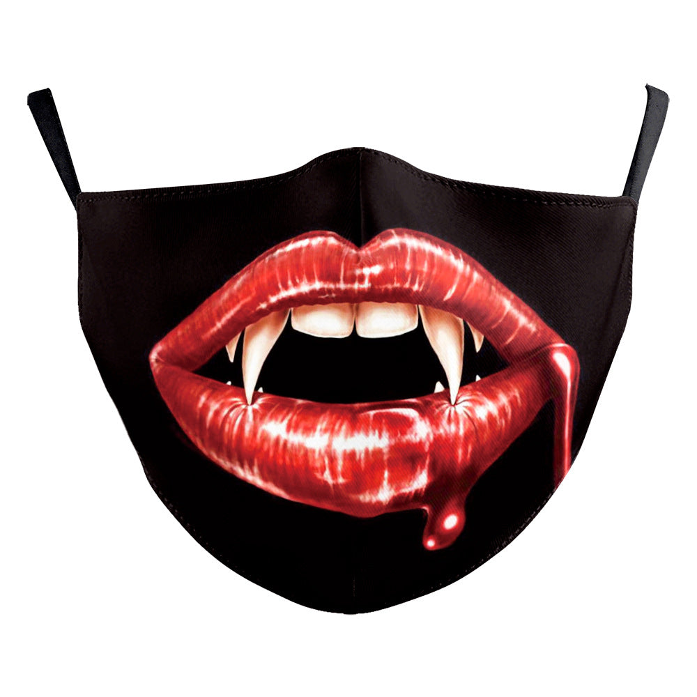 Impression numérique Clown Halloween Funny Horror Double couche Masque de poussière