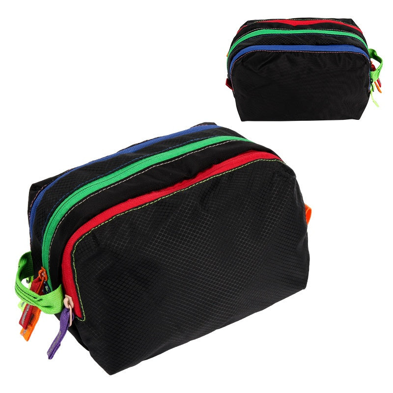 Stockage pliable Brodé Couleur-Block Crossbody Sac de maquillage