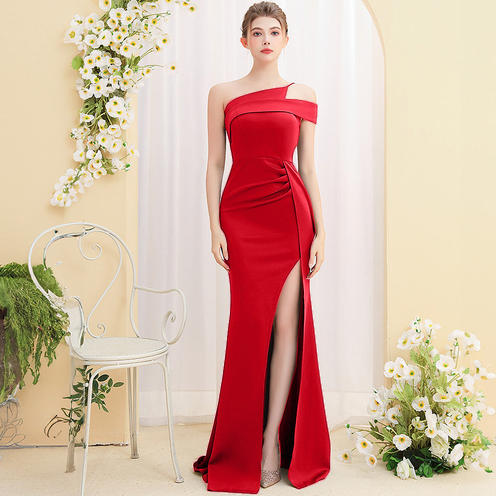Femme Tempérament Ladies Banquet Long Fish Tail Robe