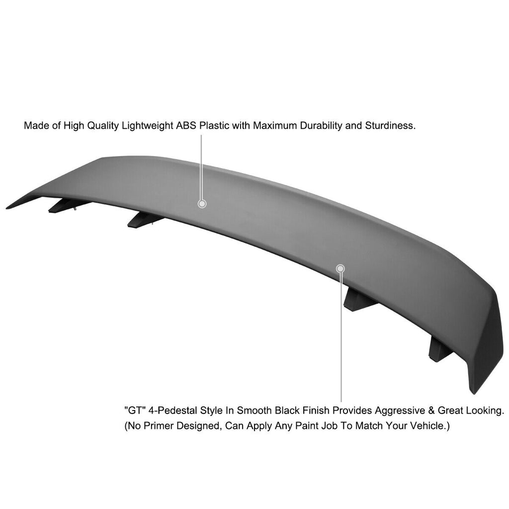 Spoiler Wing 4-Pedestal Style Tronc arrière noir
