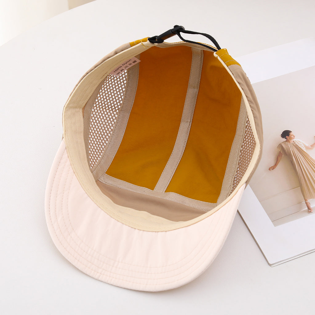 Men's and Women's Multi-color Letter Patchwork Mesh Sun Protection Breathable Quick-drying