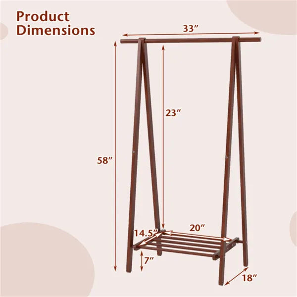 Rack pliant en bois de caoutchouc massif