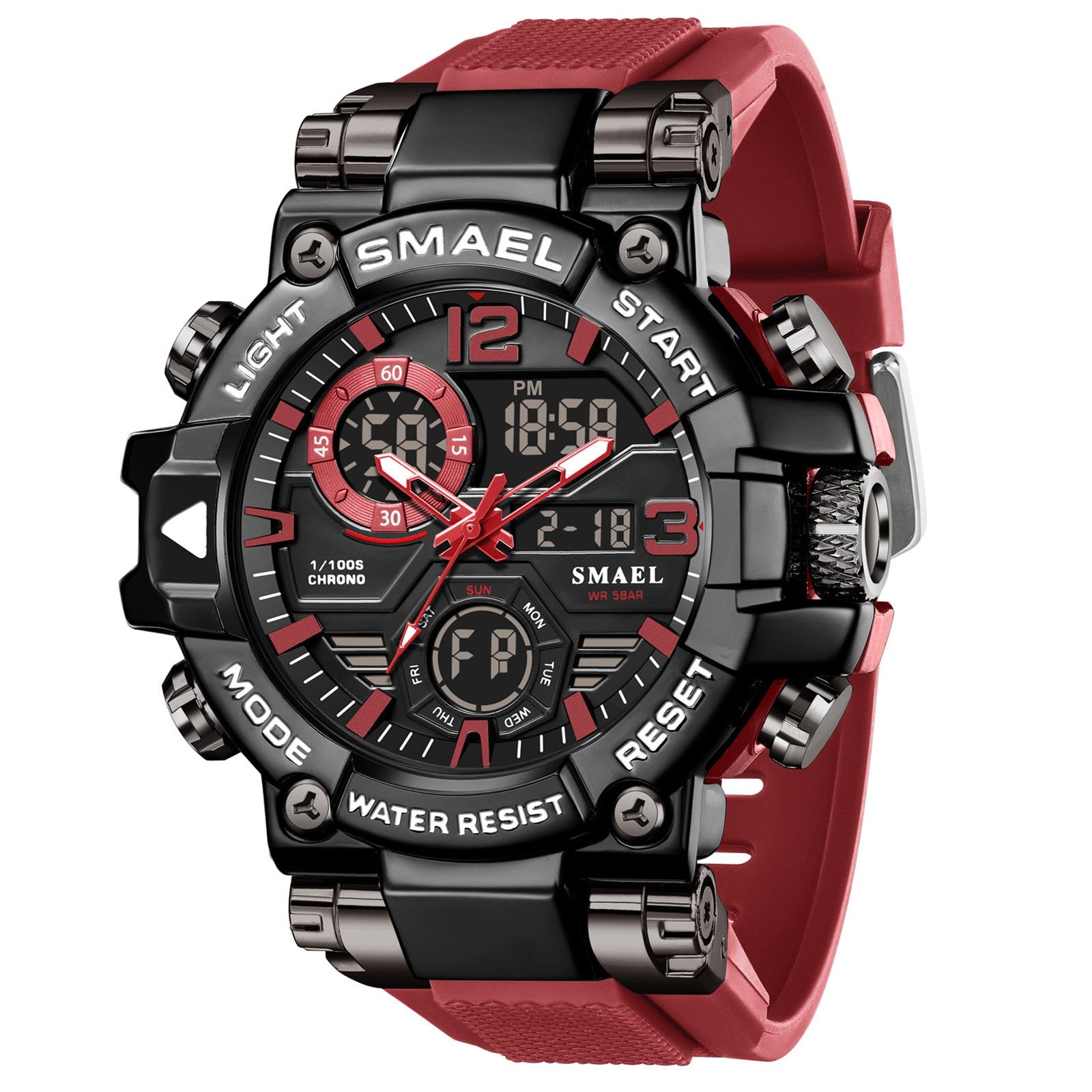Homme Alliage Multicolore Multi-Function Dual-Display Sports Watch