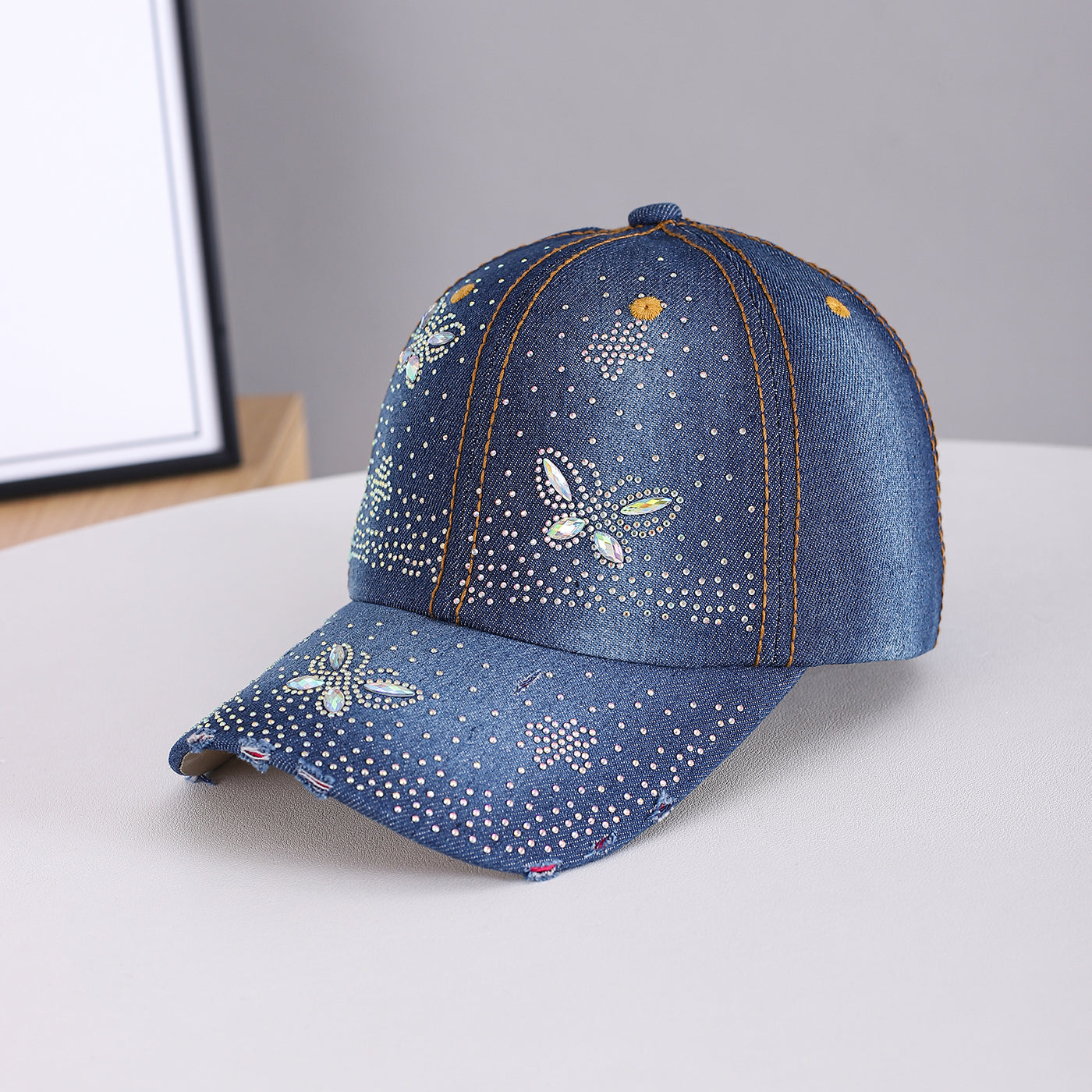 Style pour hommes et femmes Papillon en forme de diamant Vintage à bord biseauté Minimiste L