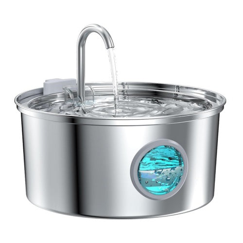 Tous les animaux en acier inoxydable Distributeur d'eau Type de piste ronde Grande capacité Chiens et chats Wat