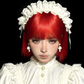 Femme Short Wig Cosplay Versatile Rouge Brillant Bob Cut Wig