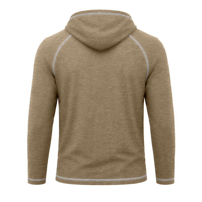T-shirt à capuche manches longues pour hommes Top sport