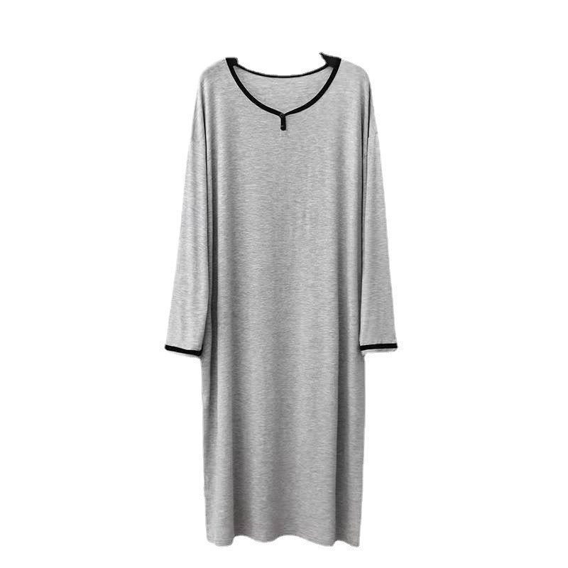 Long En-dessous du genou doux drapage peignoir pour hommes pajamas