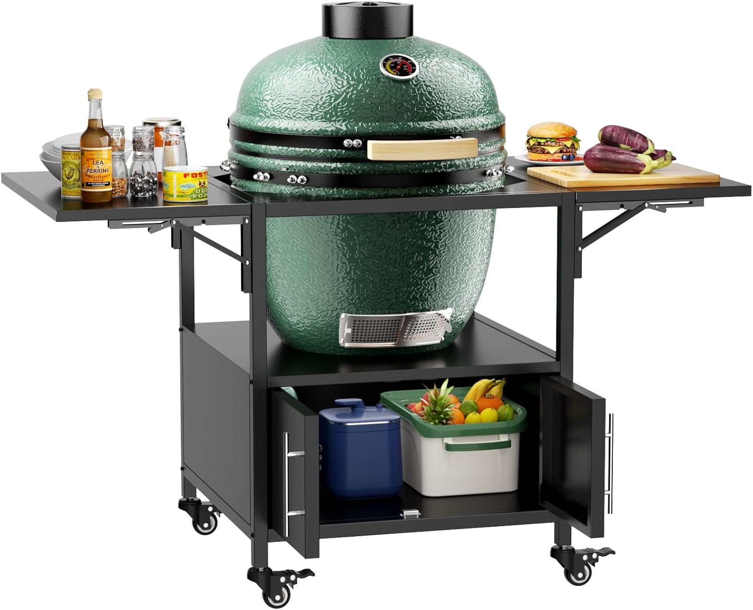 Table de grill extérieur pour Big Green Egg Style BBQ