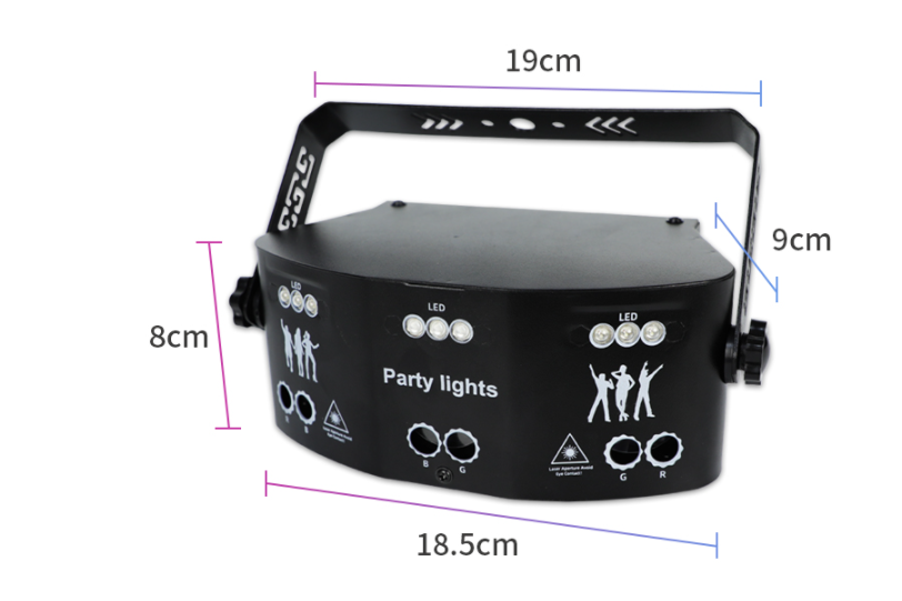 Lumières multicolores KTV Atmosphère Lumières Voix rotative