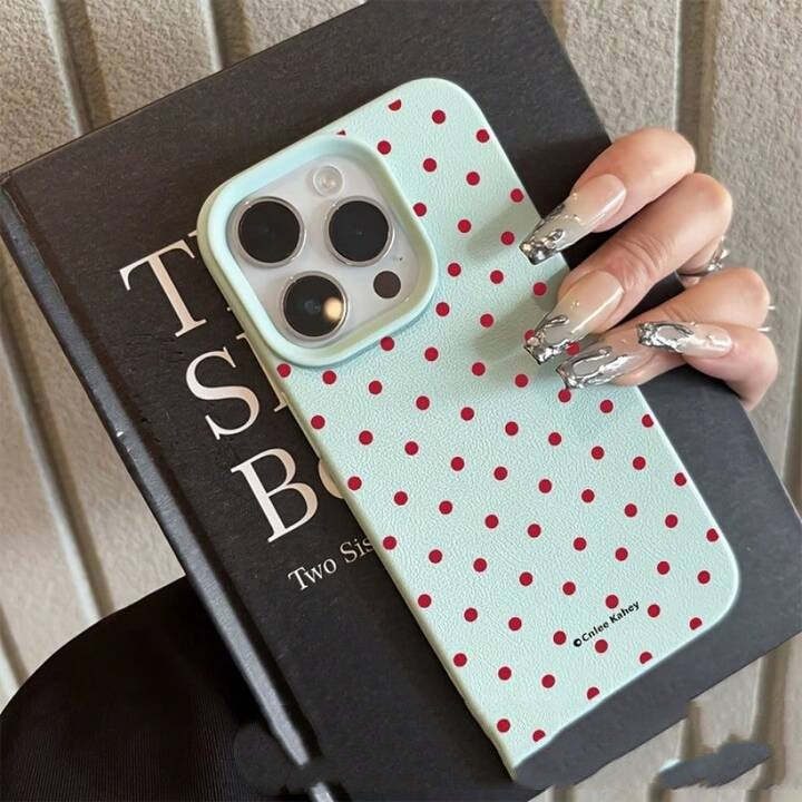 Housse de téléphone Polka Dot Silicone Couverture intégrale du corps