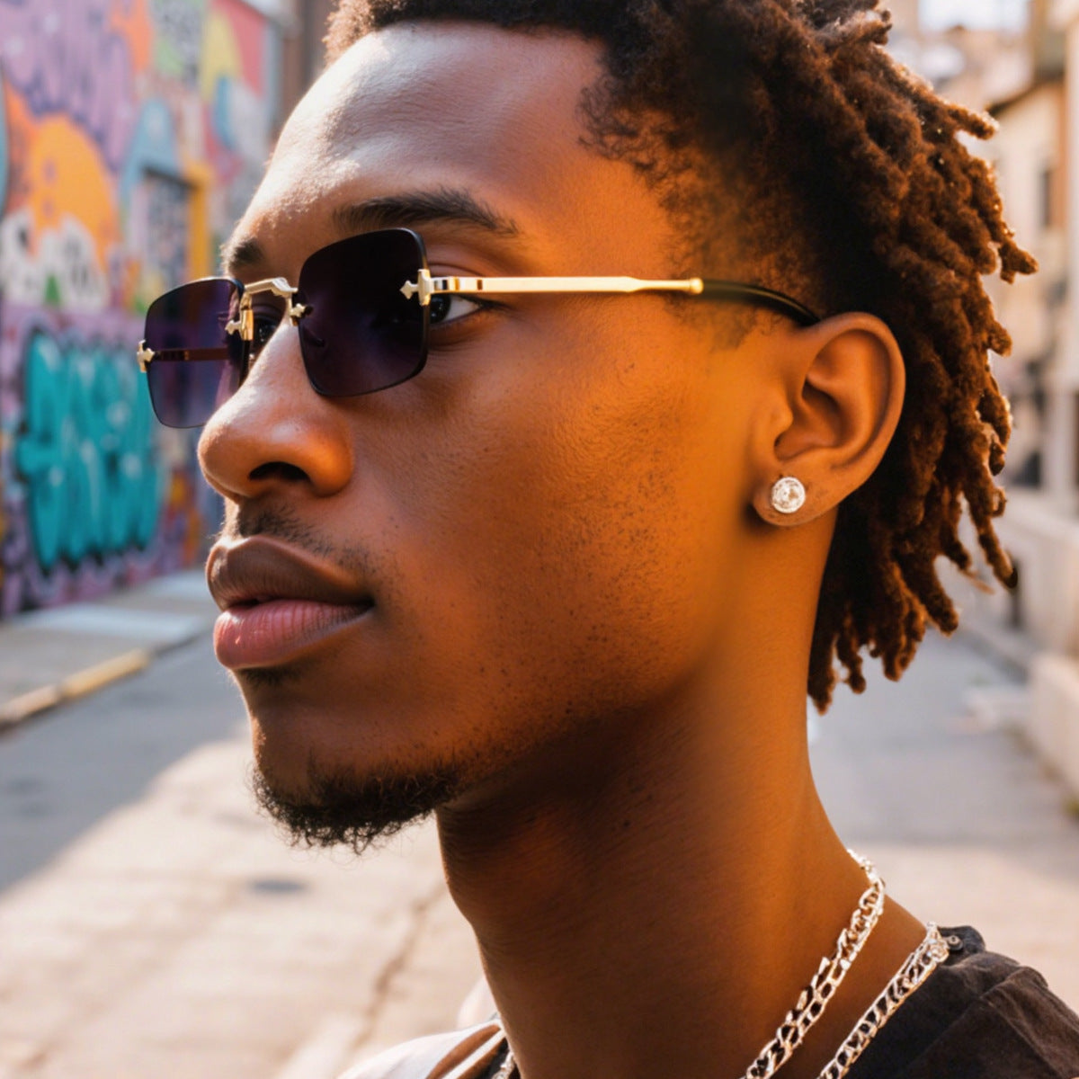 Lunettes de soleil Temple sans cadre pour hommes et femmes