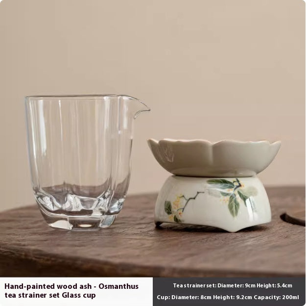 Ensemble de thé en céramique Osmanthus peint à la main