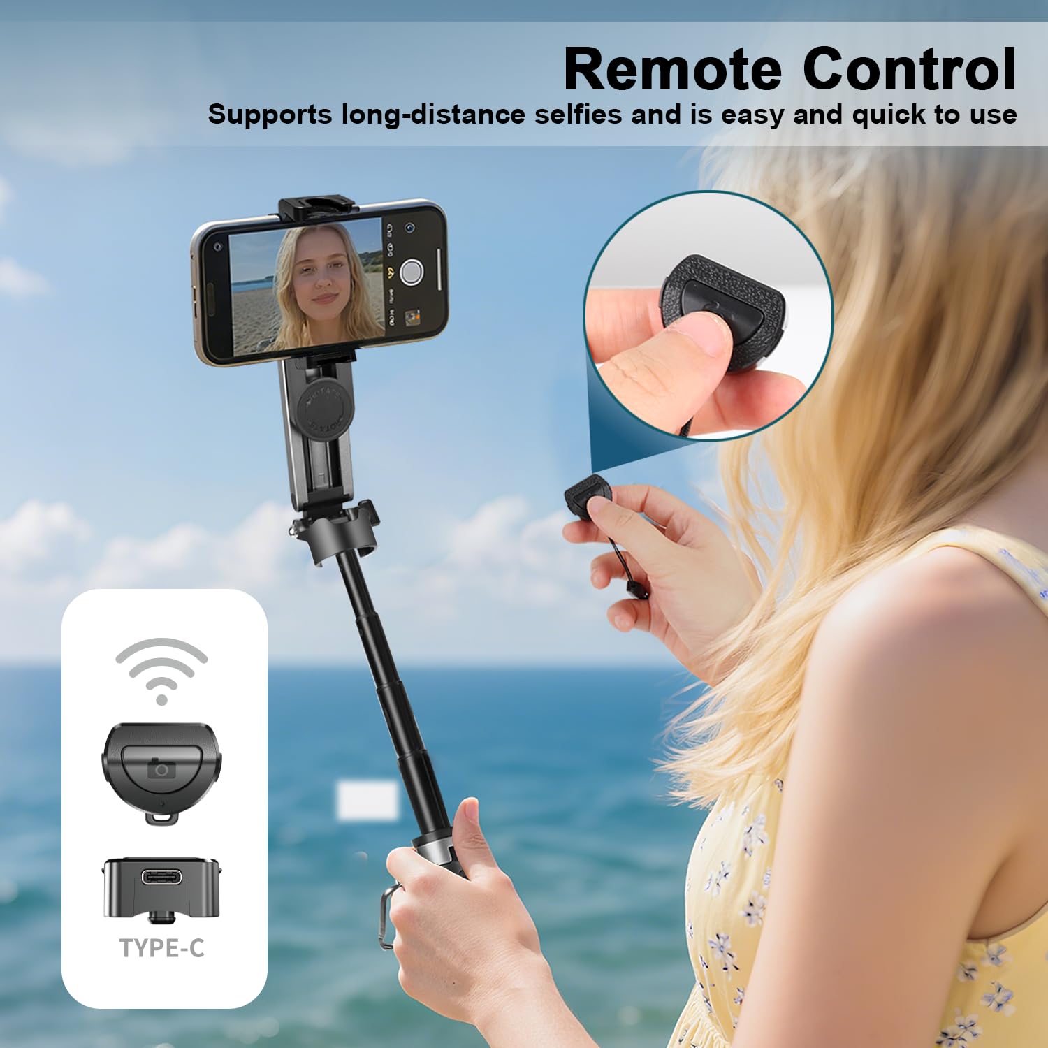 Trépied rétractable en bâton de selfie