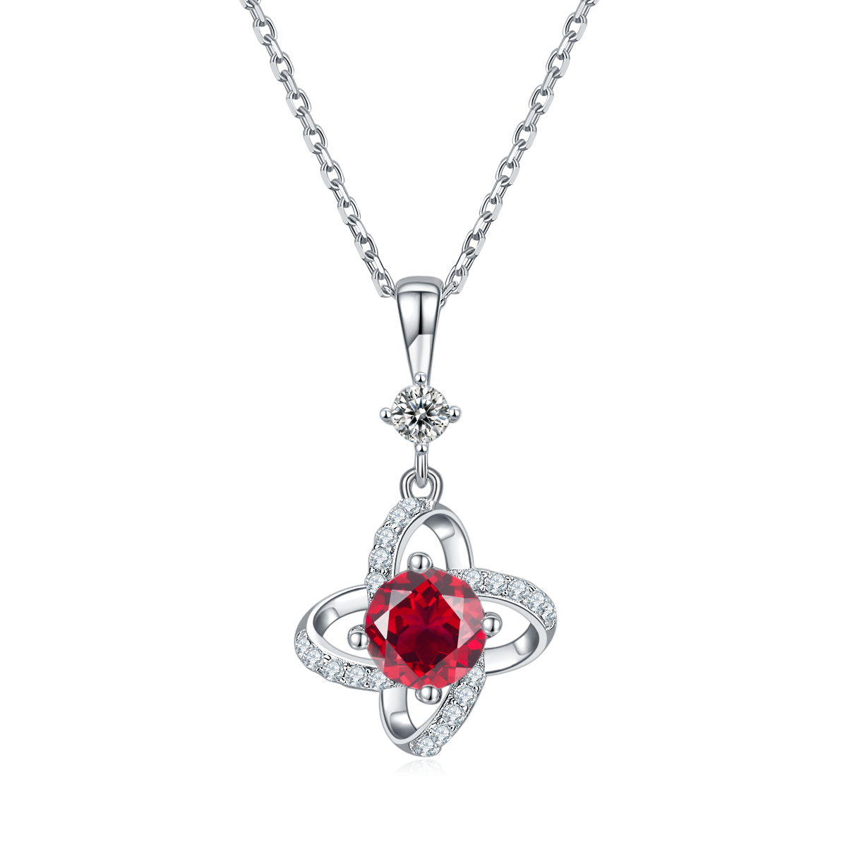S925 Collier de trèfle en argent Sterling
