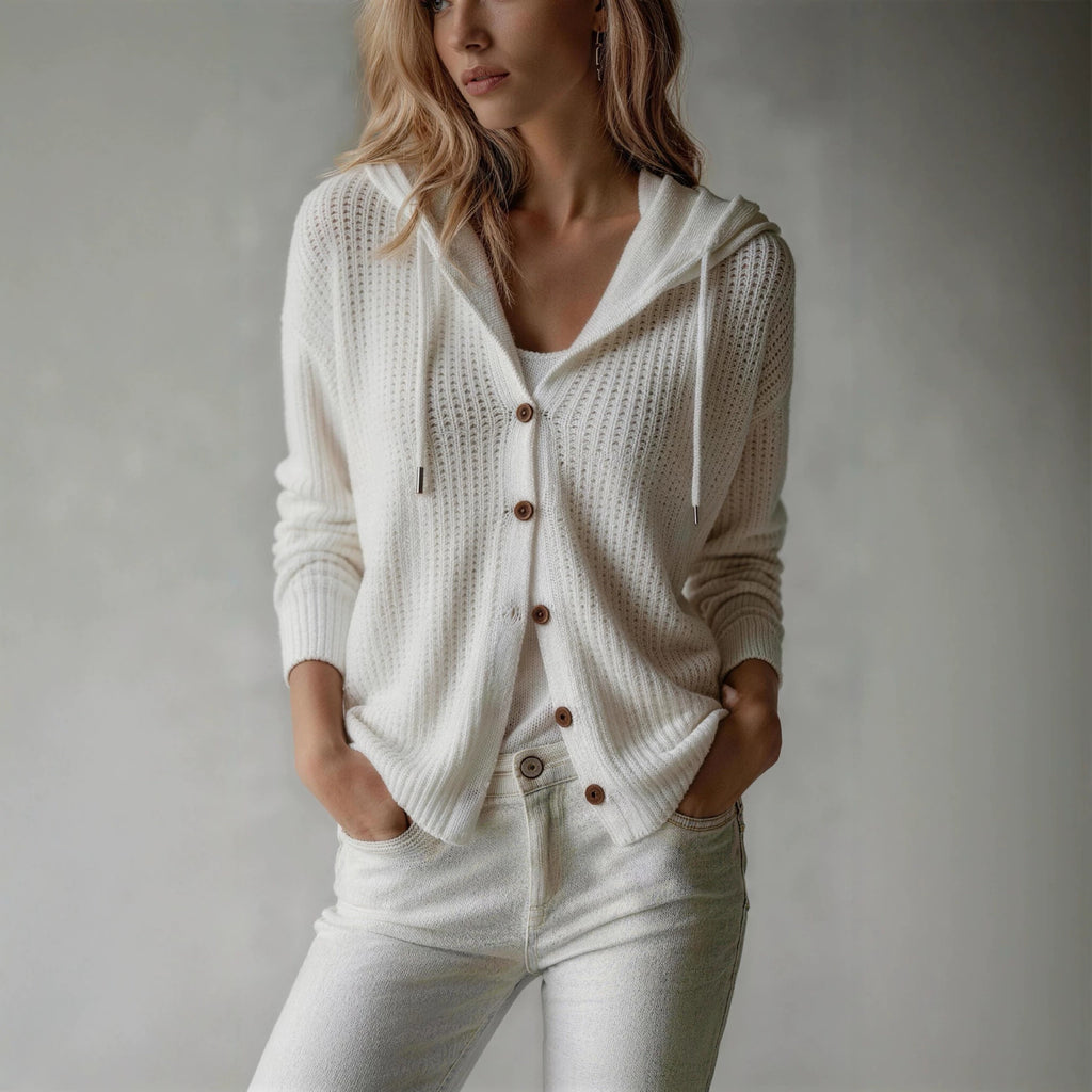 Manteau de cardigan à capuchon pour femmes