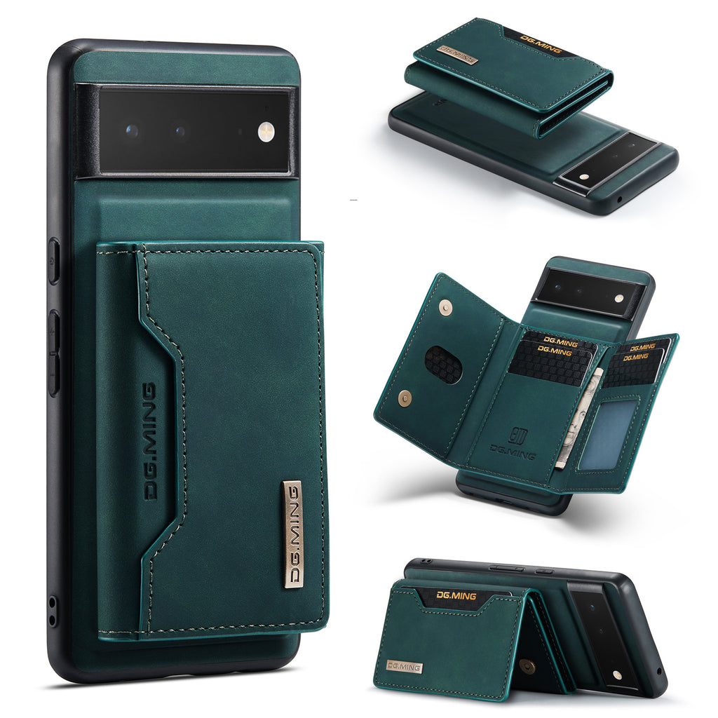 Porte carte magnétique en cuir Boîtier de protection pour téléphone portable