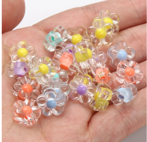 Little Plum Blossom Perles-Mixed Color-50 Pack-1 Pack