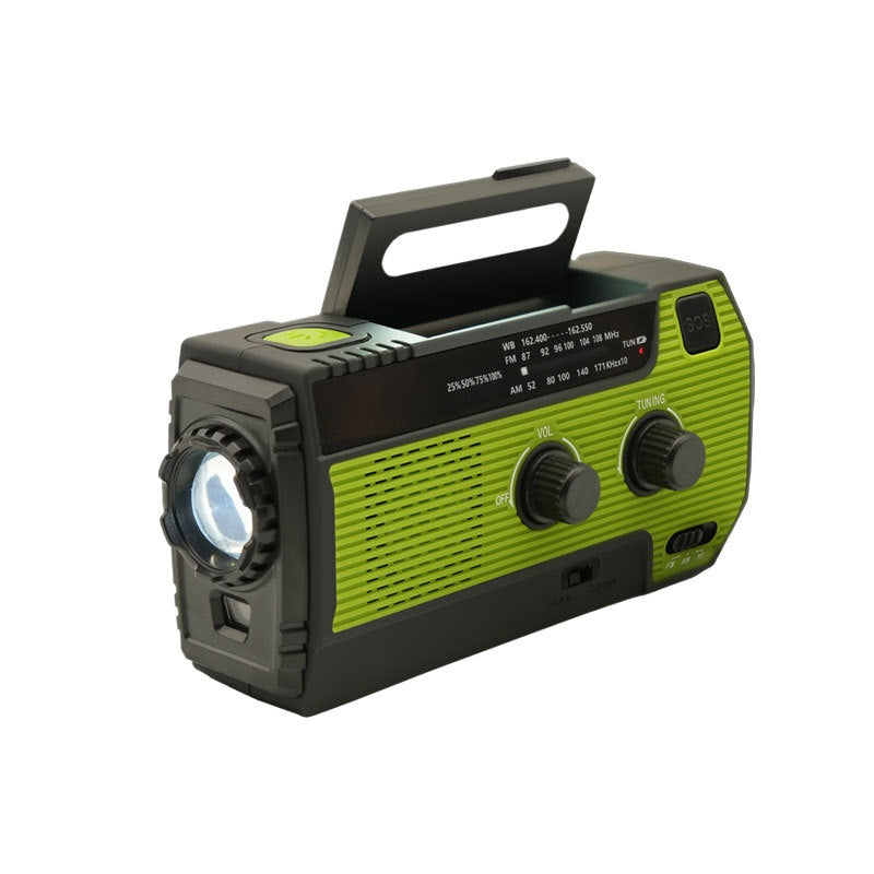 Charge d'urgence multifonctionnelle à la main Radio solaire en plein air Prévention des catastrophes Ra